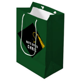 Personalisierter Abschluss Green Mittlere Geschenktüte