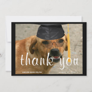 Personalisierter Abschluss Hund mit Tassel Ankündigung