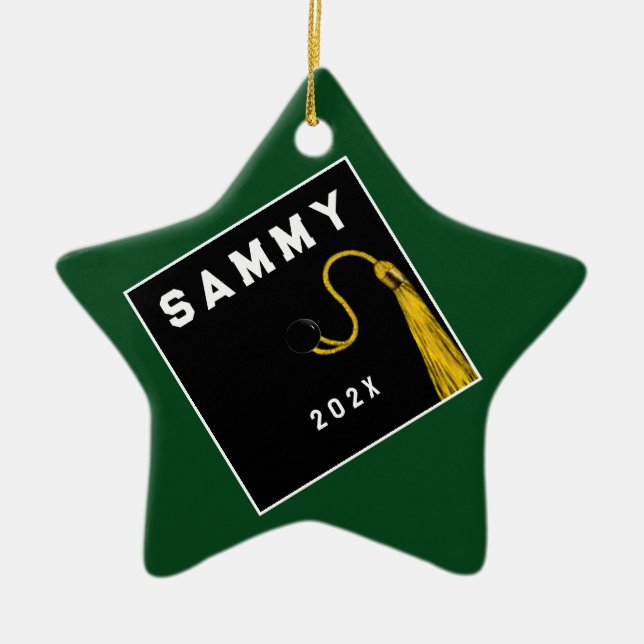 Personalisierter Abschluss Keepake-Geschenk Keramik Ornament (Vorne)