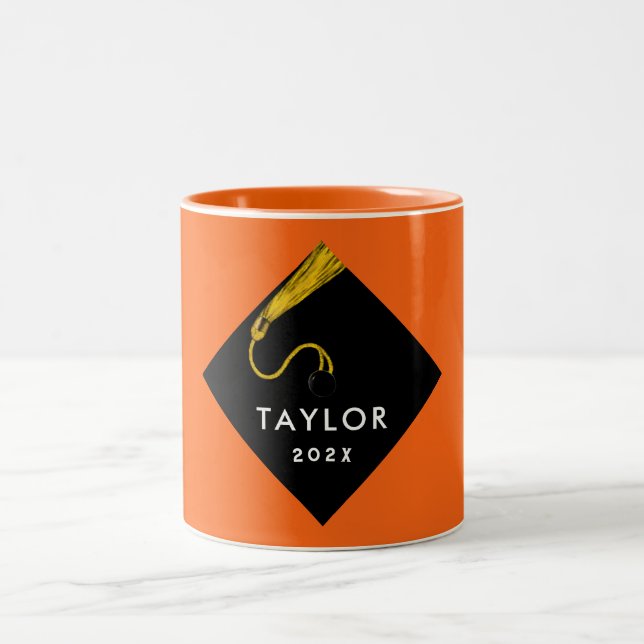 Personalisierter Abschluss Keepake-Geschenk Zweifarbige Tasse (Mittel)