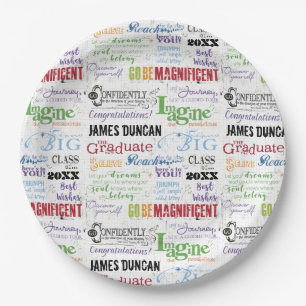 Personalisierter Abschluss Kunst Pappteller
