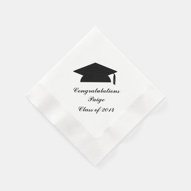 Personalisierter Abschluss Paper Napkins Serviette (Ecke)