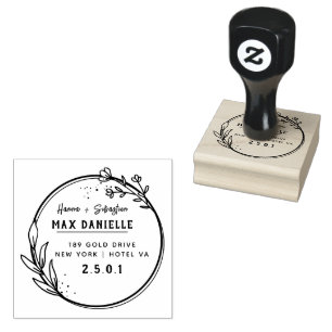 Personalisierter Absender-Stempel aus Gummi Gummistempel
