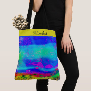 Personalisierter abstrakter Ozean Tasche