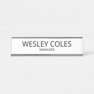 Personalisierter Acrylnamensblock, optional mit Ho Schreibtischnamensplakette