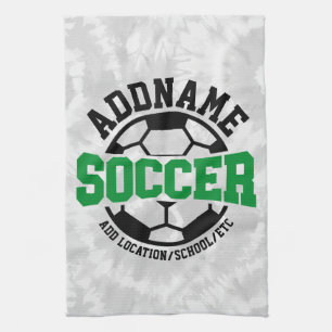 Personalisierter ADD NAME Fußballspieler Team Tie- Geschirrtuch