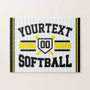 Personalisierter ADD NAME Softball-Spieler Varsity