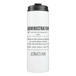 Personalisierter Administrator Funny Thermosbecher