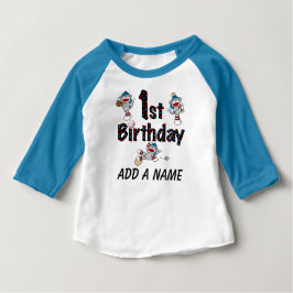 Personalisierter Affe-Baseball-1. Baby T-shirt