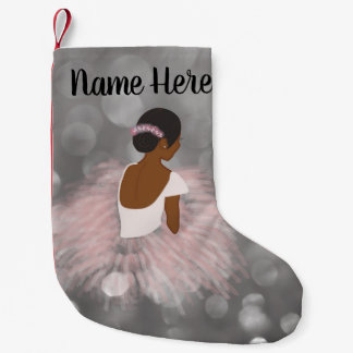 Personalisierter afrikanischer amerikanischer kleiner weihnachtsstrumpf