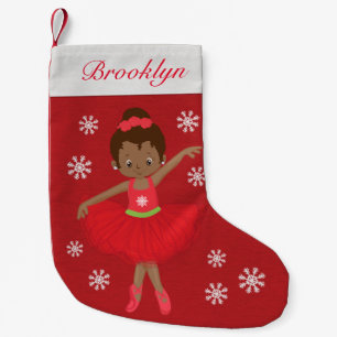 Personalisierter Afroamerikaner Weihnachten Baller Kleiner Weihnachtsstrumpf