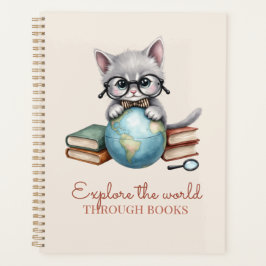 Personalisierter akademischer Planer "Wander Cat"