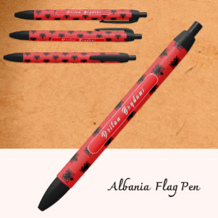 Personalisierter albanischer Stift, albanische Fla Kugelschreiber