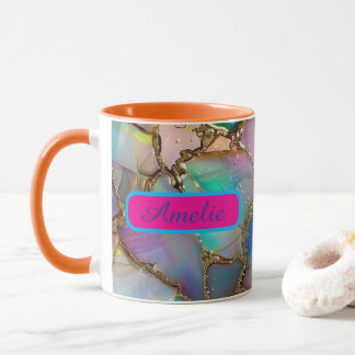 Personalisierter Alkohol-Tinte-Stil-Becher mit Nam Tasse