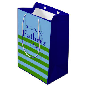 Personalisierter All-Occasion Spring Green und Blu Mittlere Geschenktüte