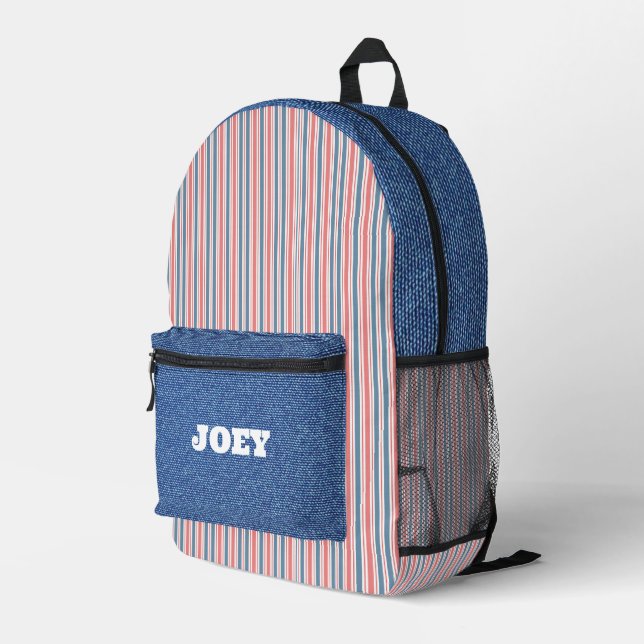 Personalisierter Allamerikaner Bedruckter Rucksack (Rückseitige Ecke Rechts)