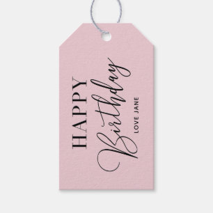 Personalisierter "alles- Gute zum Geburtstag" Rosa Geschenkanhänger