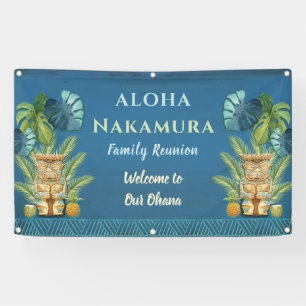 Personalisierter Aloha-Willkommensgruß Familientre Banner