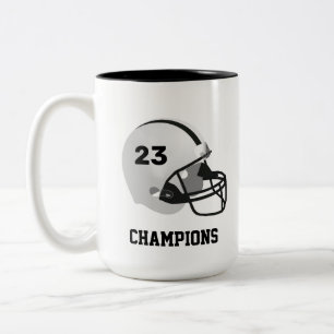 Personalisierter American-Football-Helm Zweifarbige Tasse