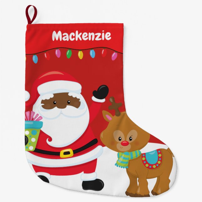 Personalisierter Amerikaner Großer Weihnachtsstrumpf (Vorderseite)