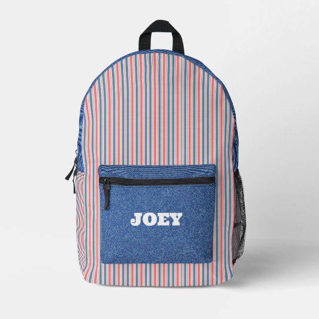 Personalisierter, amerikanischer Buchstapel Bedruckter Rucksack (Vorderseite)