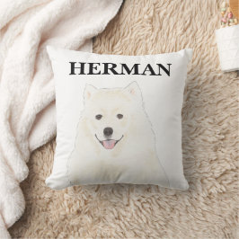 Personalisierter amerikanischer Eskimo Samoyed Hun Kissen