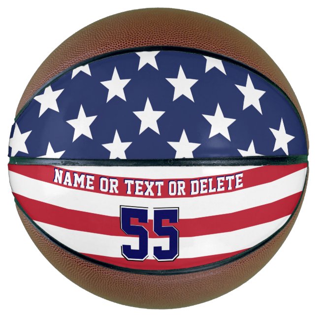 Personalisierter amerikanischer Flaggenbasketball, Basketball (Vorderseite)