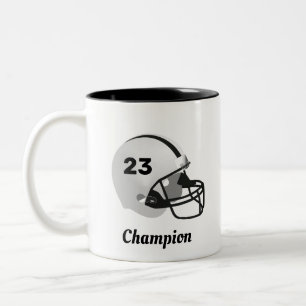 Personalisierter amerikanischer Fußballhelm Zweifarbige Tasse