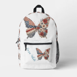 Personalisierter Amerikanischer Schmetterlings-Nam Bedruckter Rucksack
