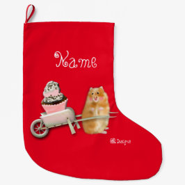 Personalisierter amüsanter Hamster Weihnachts-Stru Großer Weihnachtsstrumpf