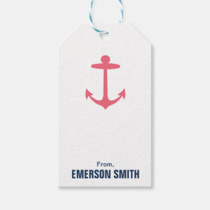 Personalisierter Anchor-Nautical-Geburtstagsgesche Geschenkanhänger