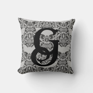Personalisierter anfänglicher Vampir Bat Damask in Kissen