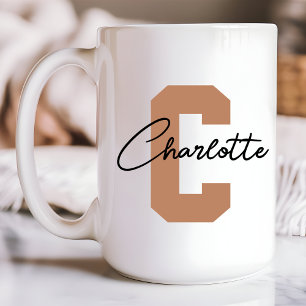 Personalisierter Anfangsbuchstabe-Name-Kaffeebeche Kaffeetasse
