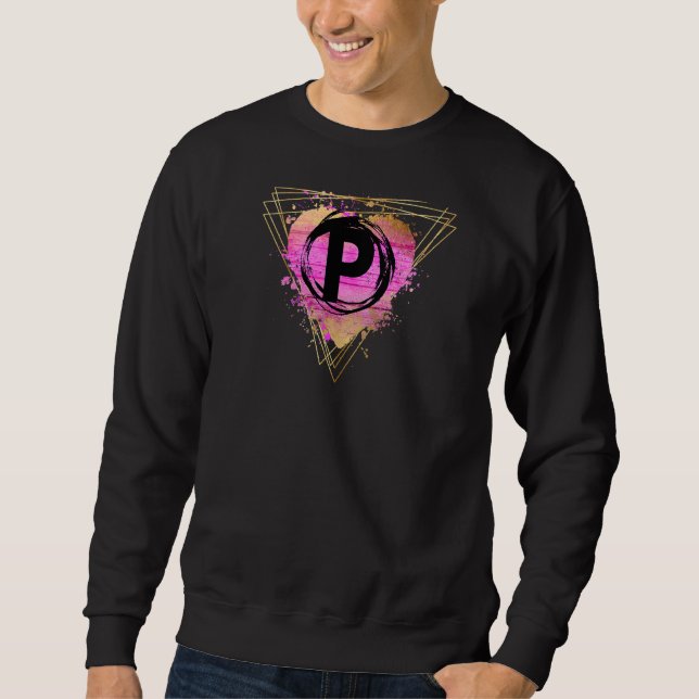 Personalisierter Anfangsbuchstabe P Deko Niedlich  Sweatshirt (Vorderseite)
