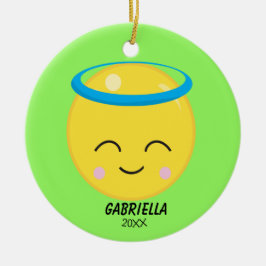 Personalisierter Angel Emoji Ornament
