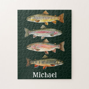 Personalisierter Angler – Forellen-Angel-Design