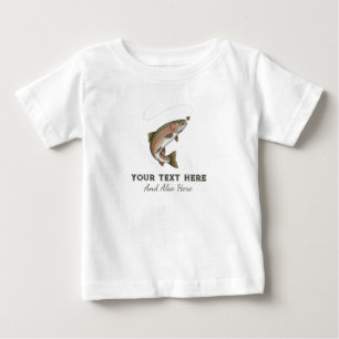 Personalisierter Anglerliebhaber – Forellenangler- Baby T-shirt