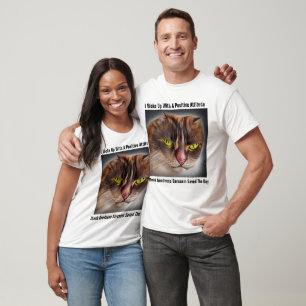Personalisierter Angry Cat T - Shirt