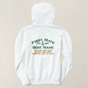 Personalisierter Anker des Schiffes im ersten MAT Bestickter Hoodie