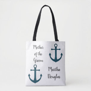 Personalisierter Anker & Seestern Mutter des Bräut Tasche