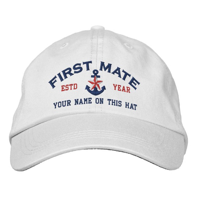 Personalisierter Ankerplatz für Ihr Jahr Bestickte Baseballkappe (Vorderseite)