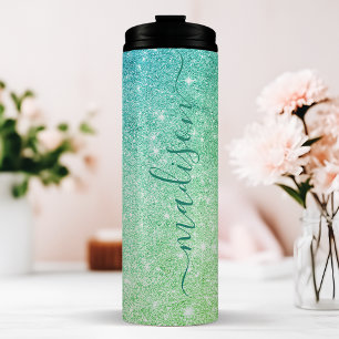 Personalisierter Aqua-Sparkle Thermosbecher