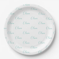 Personalisierter Aquamariner Blue Green Girly Eleg