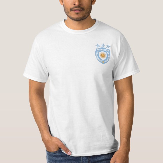Personalisierter Argentinien-Sport-Jersey-T - T-Shirt (Vorderseite)