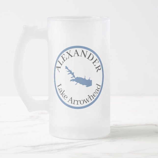 Personalisierter Arrowhead Classic-See Mattglas Bierglas (Links)