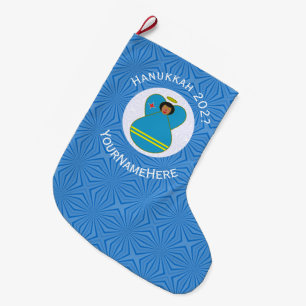 Personalisierter Aruban Flaggen-Engel Hanukkah Großer Weihnachtsstrumpf