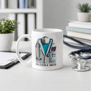 Personalisierter Arzt Benutzerdefinierter Name f Kaffeetasse