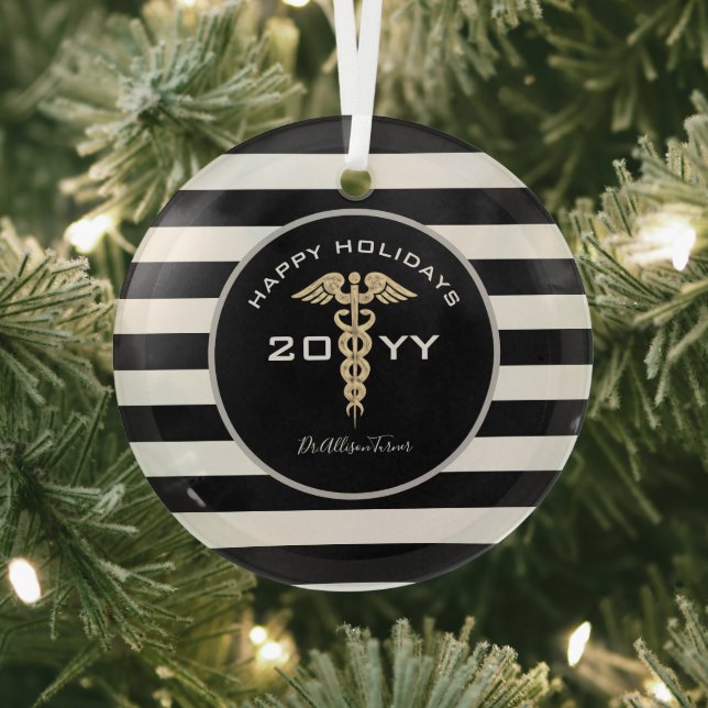 Personalisierter Arzt Heilige Weihnachten Ornament Aus Glas (InSitu)