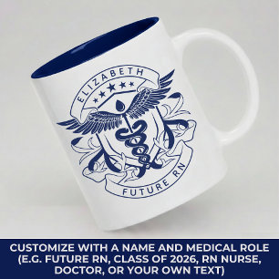 Personalisierter Arztbecher Medizinisches Abschlus Zweifarbige Tasse