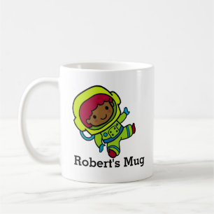 Personalisierter Astronautenjunge in Spacesuit Kaffeetasse